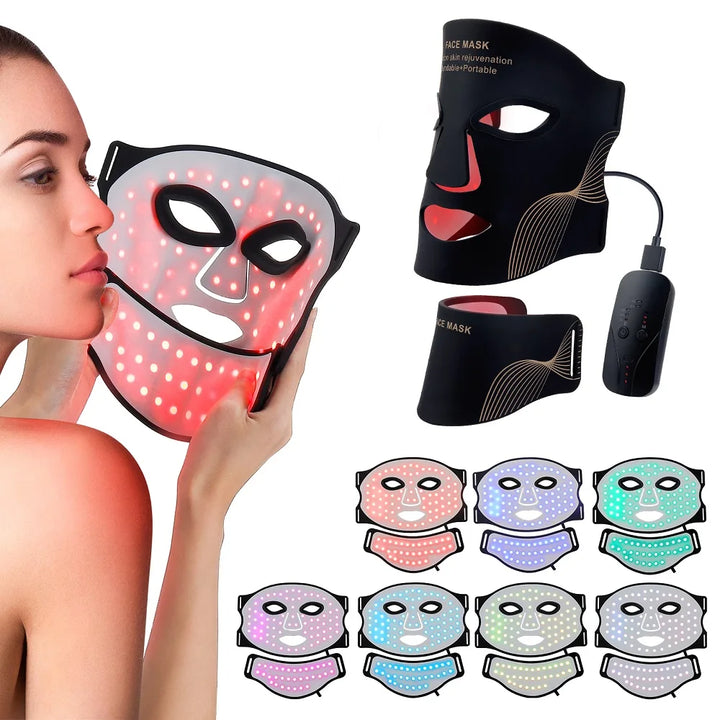 LED Silicone Mask Photon Beauty Mask Skin Tighten Repair Skin Flexible Facial Mask