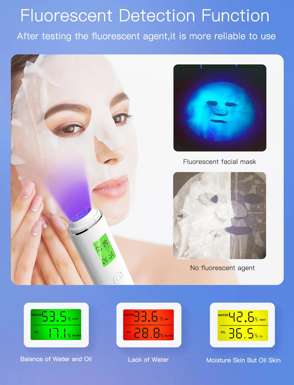 Content Facial Moisture Analyzer Skin Care Tool