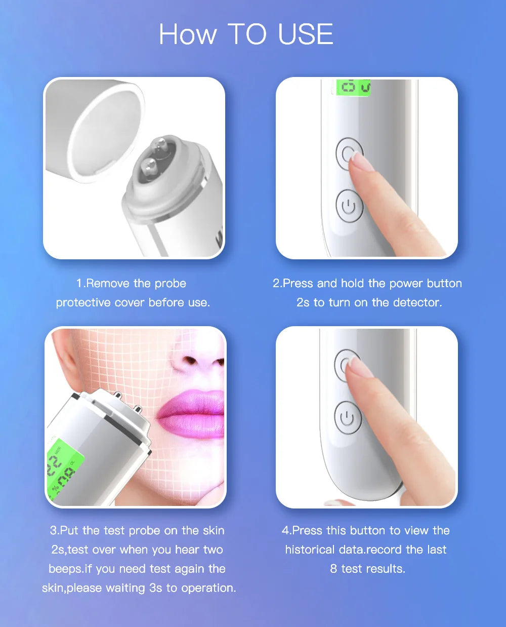 Content Facial Moisture Analyzer Skin Care Tool
