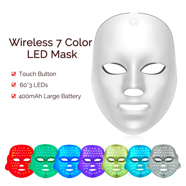 Face Mask LED Repair Skin Beauty Machine Wireless Use