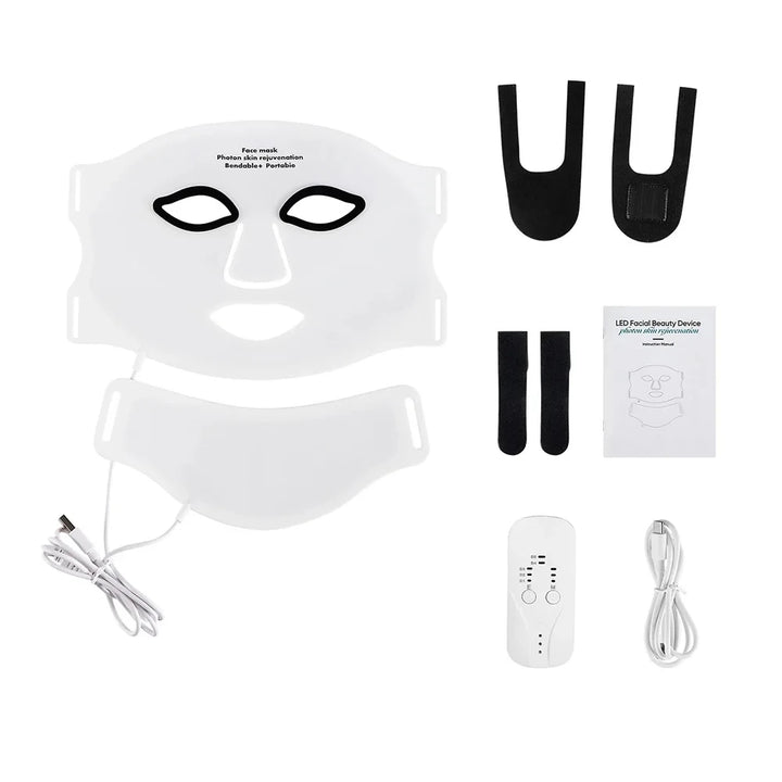 LED Silicone Mask Photon Beauty Mask Skin Tighten Repair Skin Flexible Facial Mask