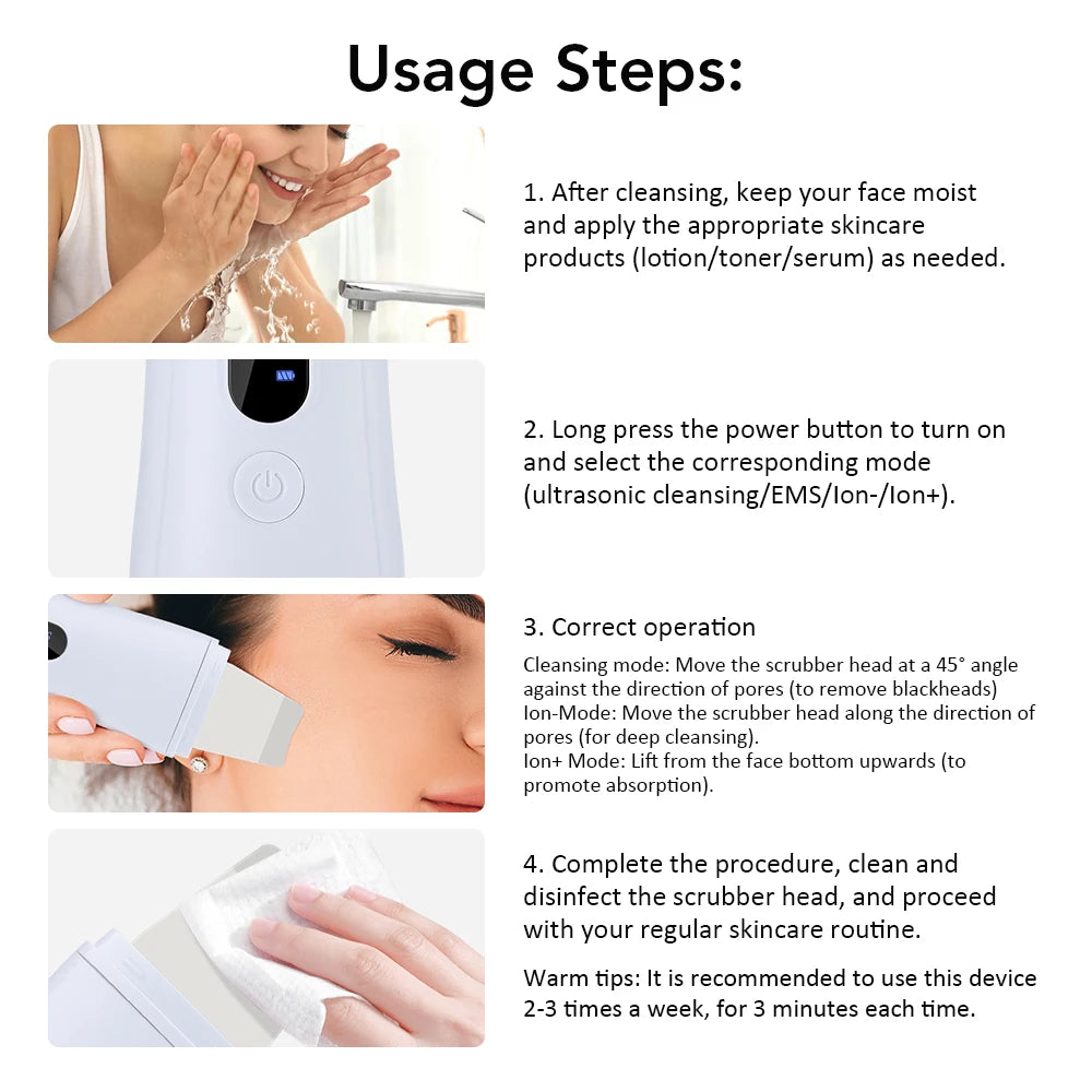 Ultrasonic Cleaner Peeling Skin Care Device
