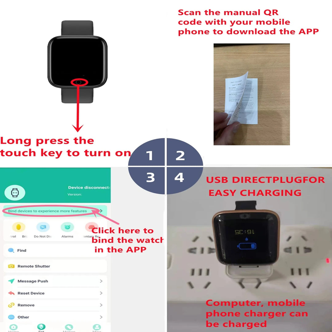 Fitness Monitor Bracelet Birthday Gift Electronic Clock
