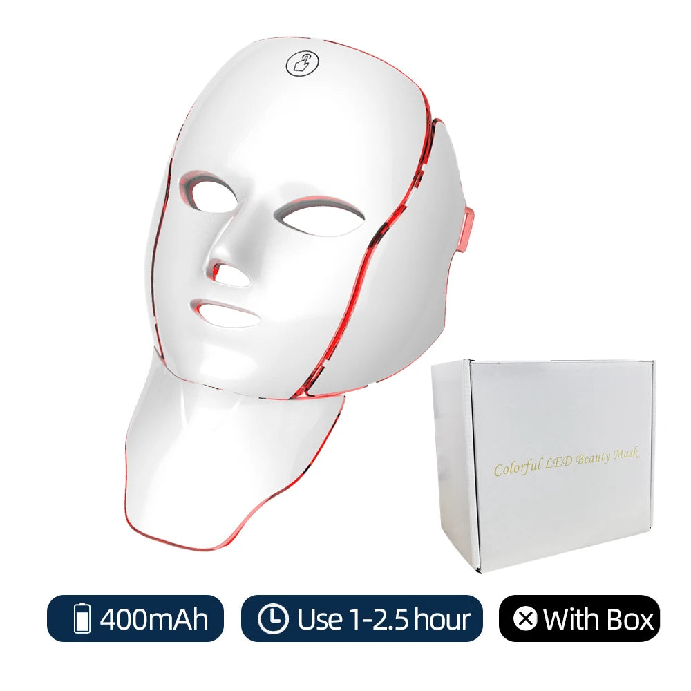 Newly Upgraded LED Face Mask with Neck Wireless